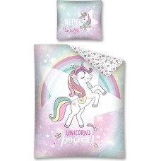 Kokvilnas gultasveļa 160x200 Unicorn Unicorn 7886 zirgs ponijs varavīksne 2919 A