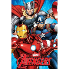Flīsa sega 100x150 Avengers 0180 tirkīza sarkans bērnu pleds