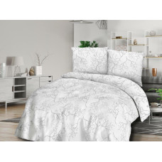 Kokvilnas gultasveļa 180x200 71422/1 balti pelēki Cottonlove zariņi