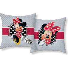 Bērnu spilvendrāna 40x40 3D Mini Minnie Mouse pelēki punktiņi