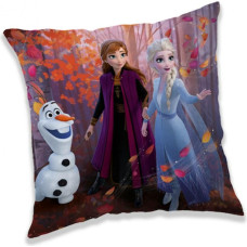 Bērnu spilvens 40x40 Frozen 2 Frozen Anna Elsa 3143 Olaf sniegavīra lapas dekoratīvas