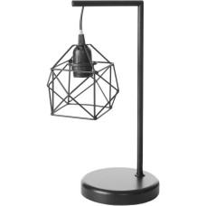 Eric melna dekoratīvā galda lampa no metāla ar ģeometrisku formu viesistabai, birojam, vintage industriālajam stilam, bēniņiem