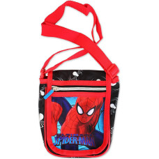 Spiderman viena pleca soma Spider Man melna sarkana soma 4948 ar regulējamu kurjera siksnu