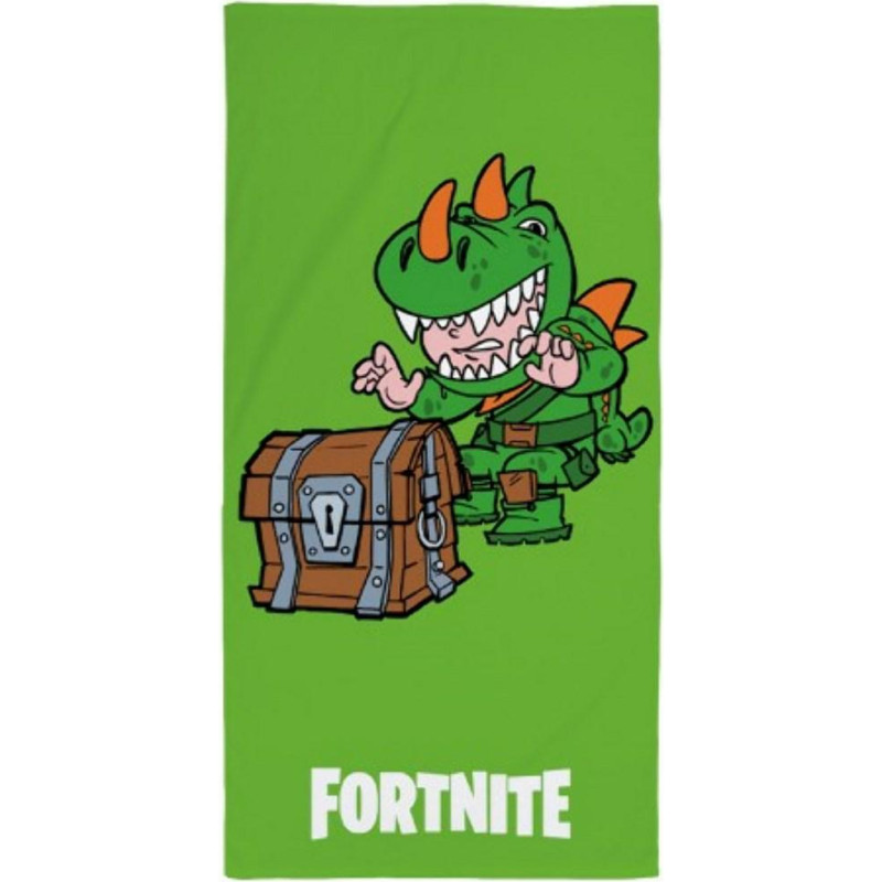 Pludmales dvielis 70x140 Fortnite Dragon kokvilnas bērnu zaļš 4103