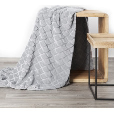 Silver Mery mikrošķiedras krēsla pārvalka sega 70x160, dekorēta ar modernu zivju zvīņainu rakstu Eurofirany