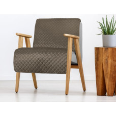 Dekoratīvais krēsla pārvalks 70x160 Ariel, bēšs samts