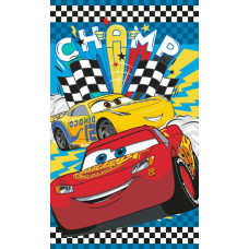 Bērnudārza dvielis 30x50 Automašīnas Automašīnas Lightning McQueen 0483 Cruz Ramirez zila bērnu kokvilna