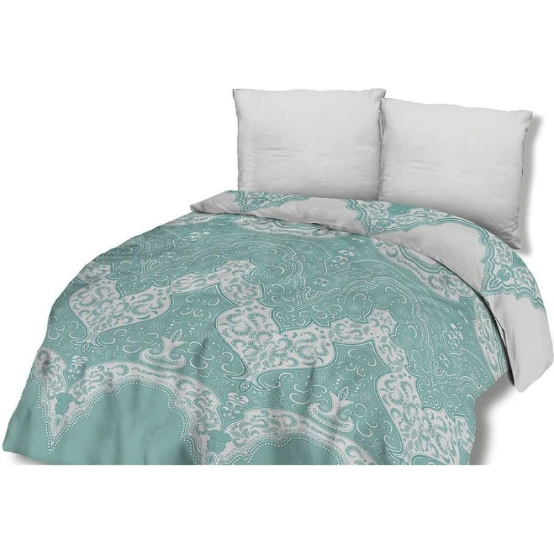 Kokvilnas gultas veļa 180x200 71456/1 jūras ornaments balts Glamour oriental Cottonlove 2