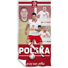 Kokvilnas dvielis 70x140 futbolisti Lewandowski Szczęsny 4667 Zieliński Krychowiak futbola pludmale