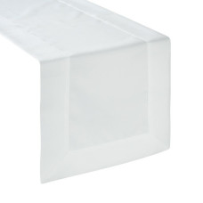 Galdauta galda celiņš 40x140 Aleksa balts ar platu sloksni