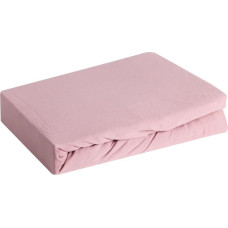 Džersija palags ar gumiju 120x200, pūderrozā, augstajam matracim 25 cm, 140 g/m2 Eurofirany