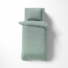 Damaskas gultasveļa 140x200 piparmētru, vienkrāsainas svītras 1 cm Pure