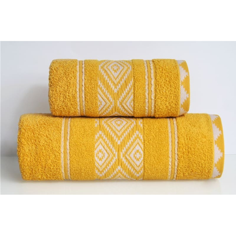 Azteka dvielis 70x130 kurkuma dzeltens