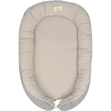 Prestige Muslin baby Nest 55x80 pelēks divpusējs pozicionēšanas matracis