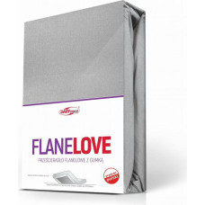 Flaneļa palags ar gumiju 140x200, pelēks