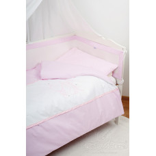 Gultas veļa 100x135 Twinkle star rozā ar aizsargu