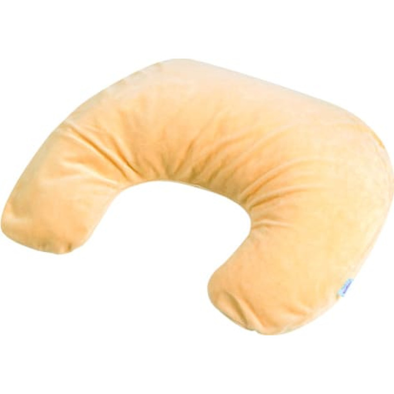 Mini Relax kruasānu pozicionēšanas spilvens, 140 cm, persiku samts