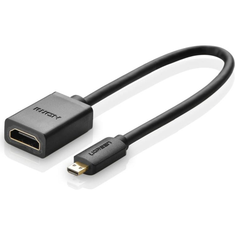 Ugreen HDMI uz mikro HDMI adaptera kabelis, 20 cm, melns