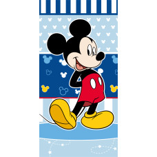 Pludmales dvielis 70x140 Mickey Mouse zila kokvilna 23. augusts