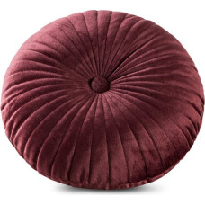 Dekoratīvais spilvens 40 cm Samts, bordo, apaļš