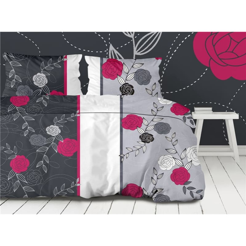 Kokvilnas gultas veļa 160x200 Fuchsia Show Bielbaw 23