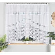 ADRIANNA Gatavs žakarda aizkars, platums 300 x augstums 160cm, krāsa 001 balta 018869/FBL/001/300160/1