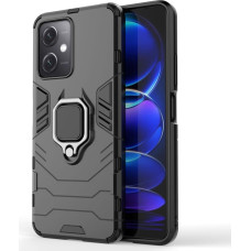 Hurtel Bruņots korpusa vāciņ&scaron; priek&scaron; Xiaomi Redmi Note 12 5G / Poco X5 5G Ring Armor magnētiskais turētājs, melns