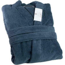 Nefretete Unisex frotē peldmētelis Opulence M, tumši zils, 450 gsm, izgatavots no 100% ēģiptiešu kokvilnas