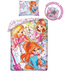 Kokvilnas gultas veļa 140x200 Winx fejas spilvendrāna 70x90 bērni 12