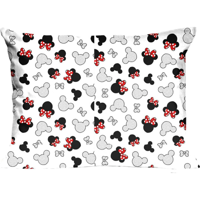 Kokvilnas spilvendrāna 40x40 131K pele balta melna sarkana bantītes Kids 24