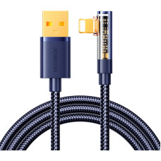 Joyroom Leņķveida kabelis iPhone USB-A - Ligtning 2.4A 1.2m zils