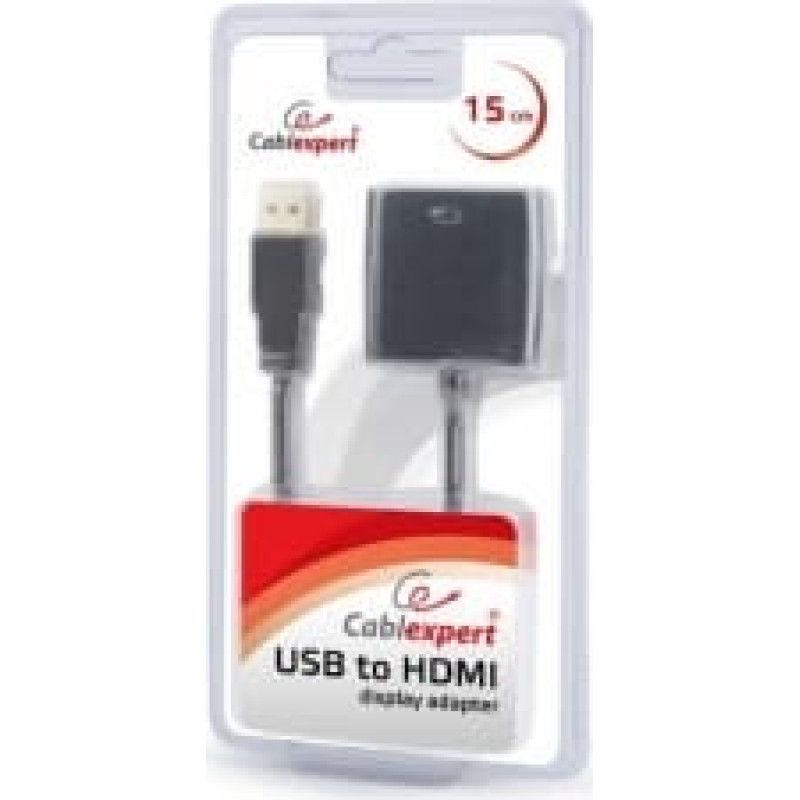 Gembird adapteris USB uz HDMI - melns