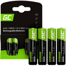 Green Cell Rechargeable Batteries Sticks 4x AAA HR03 950mAh