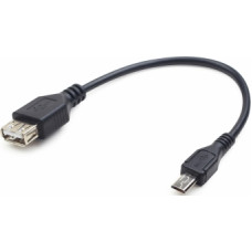 Kabelis Gembird OTG USB Female - MicroUSB Male 0.15m Black