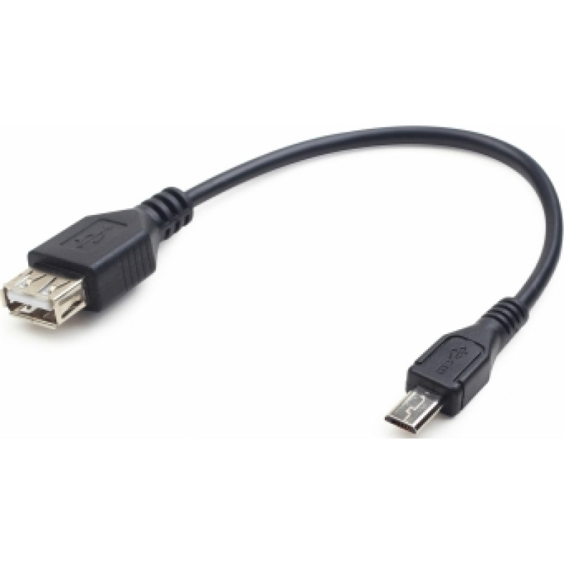 Kabelis Gembird OTG USB Female - MicroUSB Male 0.15m Black