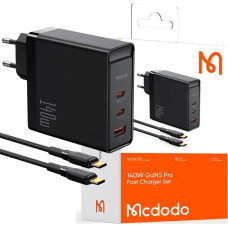 Charger GaN 140W Mcdodo CH-2913, 2x USB-C, USB-A (black)