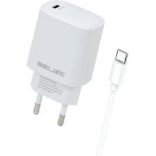 Beline Ładowarka sieciowa 20W USB-C + kabel USB-C, biała