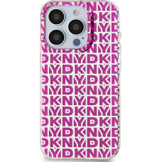 Dkny PC|TPU Repeat Pattern Case for iPhone 15 Pro Pink