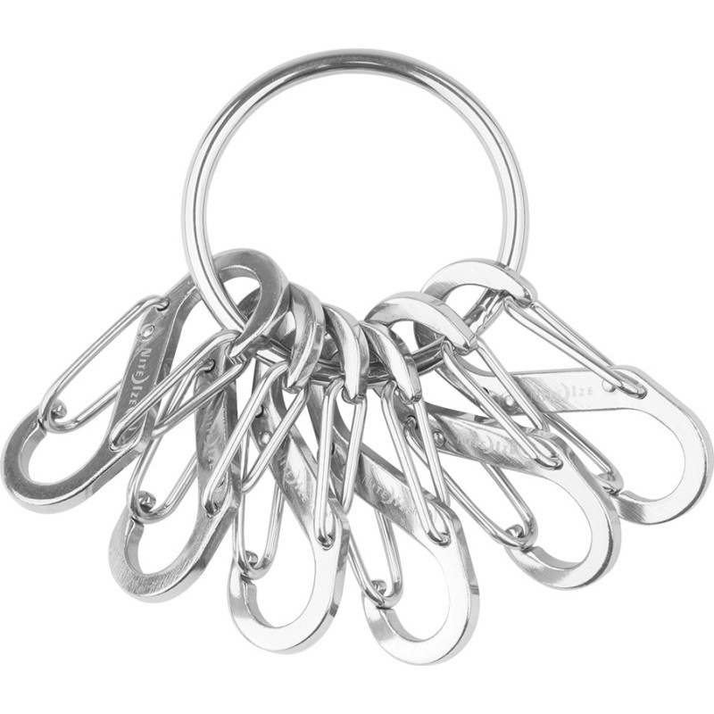 Nite Ize - S-Biner KeyRing Tērauds - Nerūsējošais - KRGS-11-R3