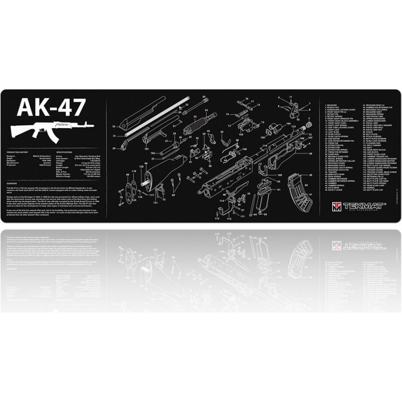 Tekmat - Ieroču tīrīšanas paklājiņš AK-47 - Melns - TEK-R36-AK47