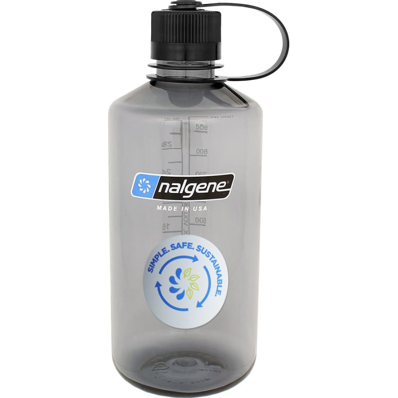Nalgene - Šauras mutes uzturošā pudele - 1 L - Pelēka - 2021-0432