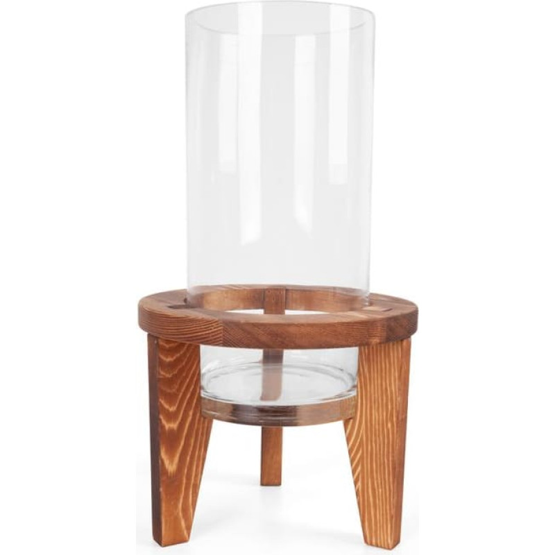 Dekoratīvā stikla vāze 19x18 Grace 2 balti brūna gaisma