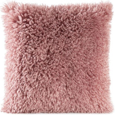 Dekoratīvā spilvendrāna 45x45 Sana, samts ar rozā šalli