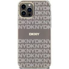 Dkny PC|TPU Repeat Pattern Tonal Stripe Magsafe Case for iPhone 12|12 Pro Beige