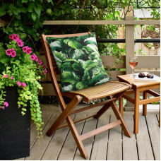 Dekoratīvā spilvendrāna 45x45 Garden 6 zaļas lapas, ūdensizturīga