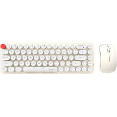 Wireless keyboard + mouse set MOFII Bean 2.4G (White-Beige)
