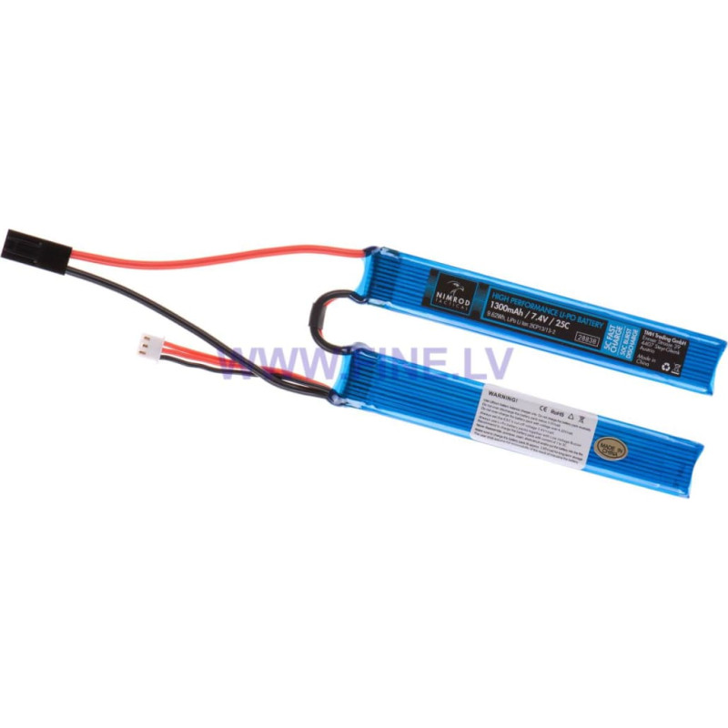 Nimrod Lipo 7.4V 1300mAh 25C Twin Type