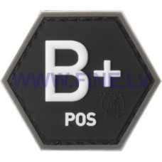 JTG Bloodgroup Hexagon Rubber Patch B Pos