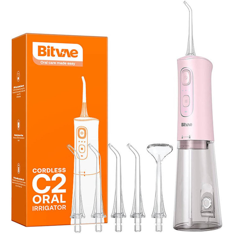 Bitvae Water flosser with nozzles set Bitvae C2 (pink)