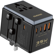 Dudao A35Pro 35W EU | UK | AUS | US | JP travel adapter 3x USB-C 2x USB-A - black